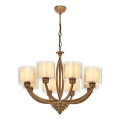 LAHORE Chain Chandelier 8xE27/40W/230V, Bronze