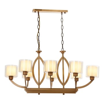 LAHORE Chain Chandelier 8xE27/40W/230V, Bronze