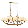 LAHORE Chain Chandelier 8xE27/40W/230V, Bronze