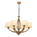 LAHORE Chain-Hung Chandelier 6xE27/40W/230V, Bronze
