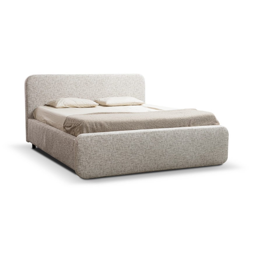 LAJLA Upholstered Bed (no mattress), 160x200 cm, Beige