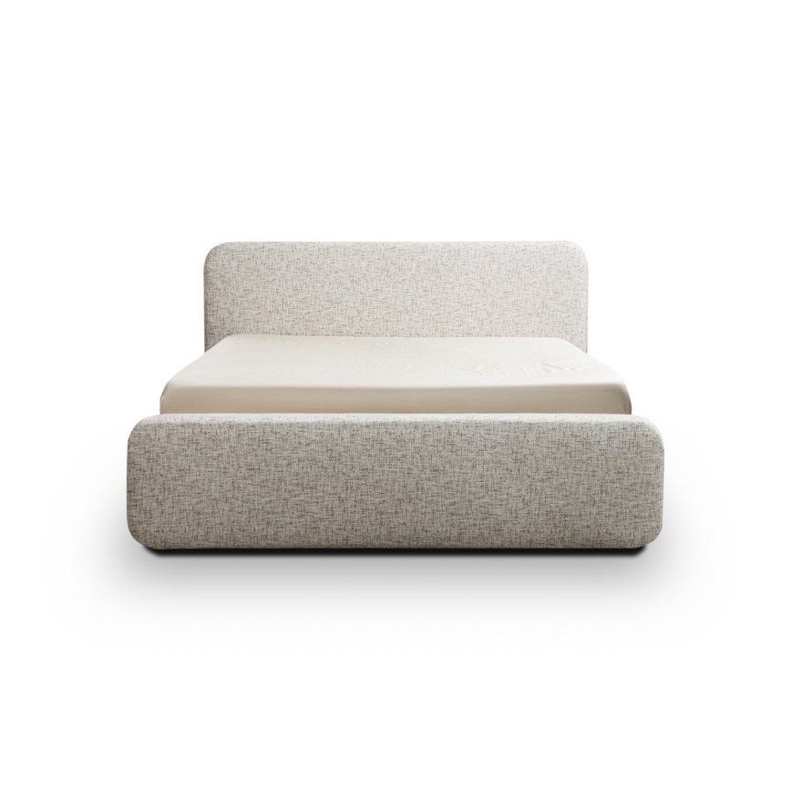 LAJLA Upholstered Bed without Mattress 180x200 cm Beige