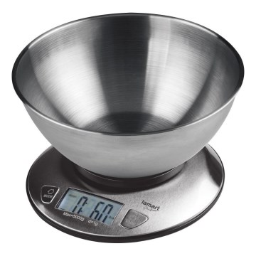 Lamart - Digital kitchen scale with LCD display and bowl 2xAAA stainless steel