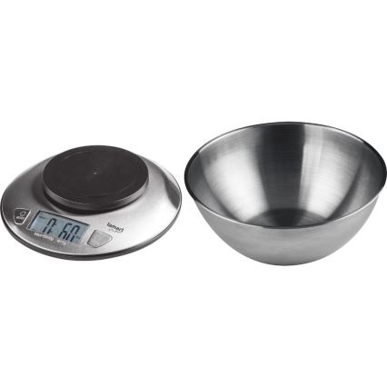 Lamart - Digital kitchen scale with LCD display and bowl 2xAAA stainless steel