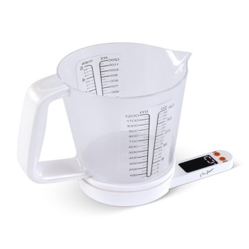 Lamart - Digital Kitchen Scale with Measuring Cup, 2xAAA, White