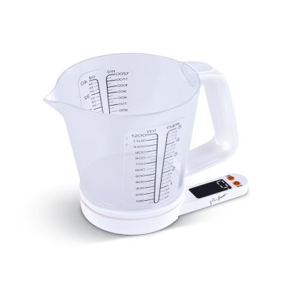 Lamart - Digital Kitchen Scale with Measuring Cup, 2xAAA, White