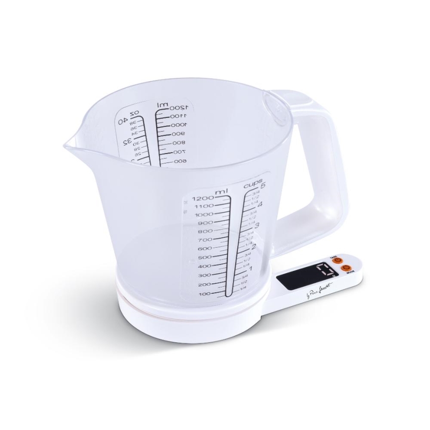 Lamart - Digital Kitchen Scale with Measuring Cup, 2xAAA, White