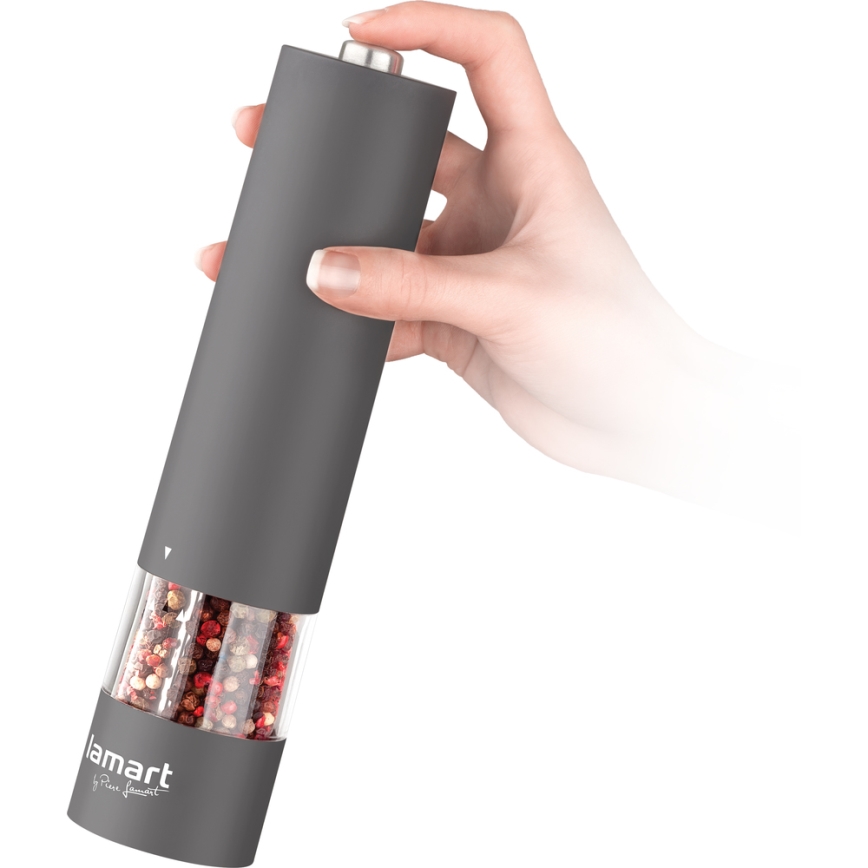 Lamart - Electric spice grinder 4xAA grey