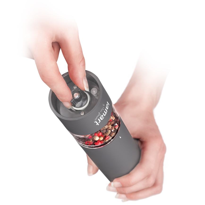 Lamart - Electric spice grinder 4xAA grey