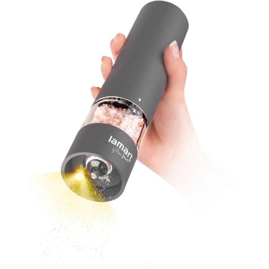 Lamart - Electric spice grinder 4xAA grey