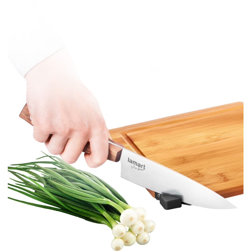 Lamart - Kitchen cutting board with knife sharpener 32x22 cm