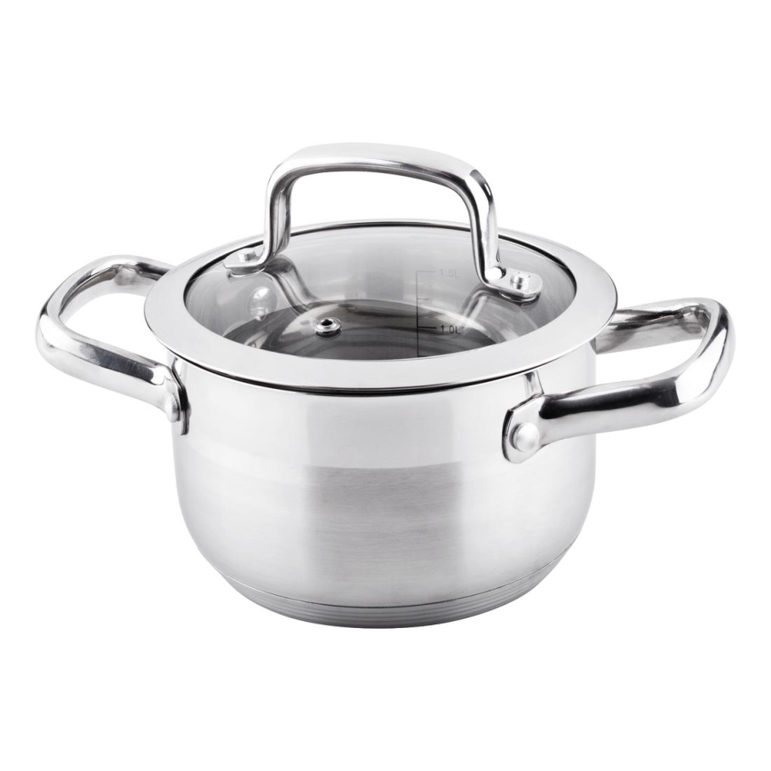 Lamart - Pot with a lid 16 cm stainless steel