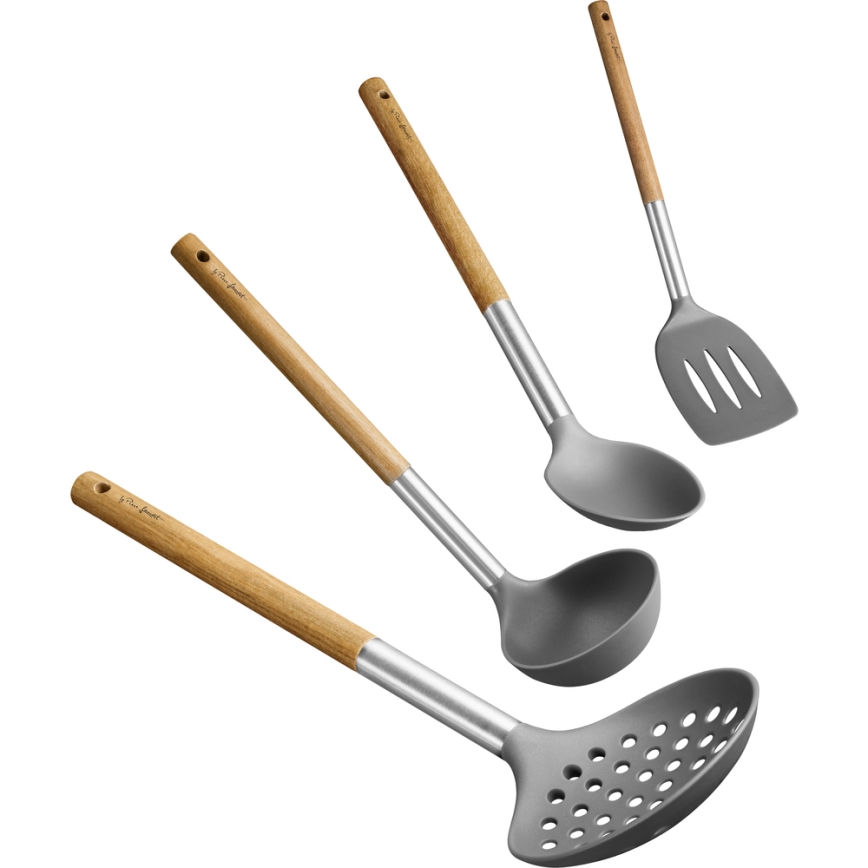 Lamart - Set of kitchen utensils 4 pcs acacia