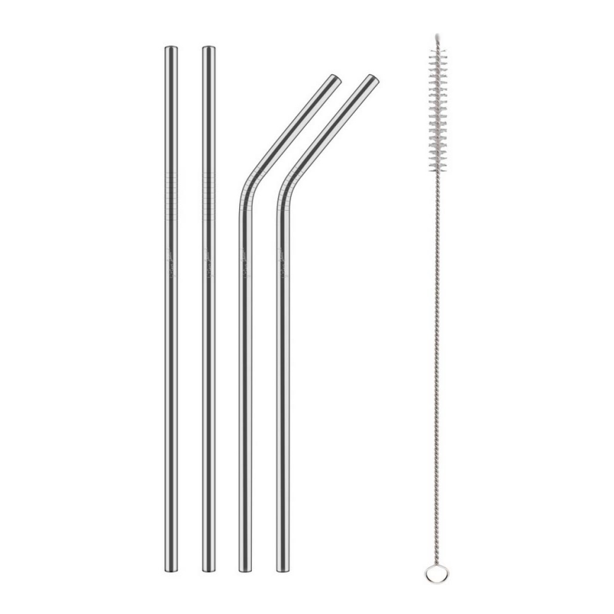 Lamart - Set of stainless steel straws 5 pcs