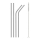 Lamart - Set of stainless steel straws 5 pcs