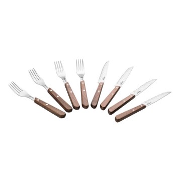 Lamart - Steak cutlery set 8 pcs walnut