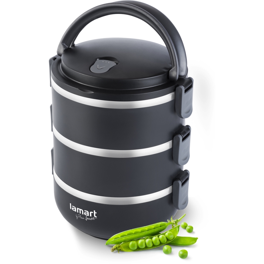 Lamart - Thermo food container 1,8 l black