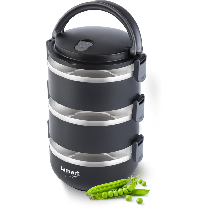 Lamart - Thermo food container 1,8 l black