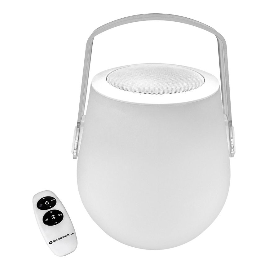 Lampenwelt - LED RGB Dimmable table lamp with a speaker LED/3W/3,7V Bluetooth 2000mAh IP44 + remote control