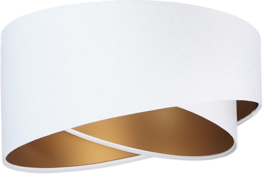 Lampshade for chandelier GALAXY E27 d. 45 cm white/gold