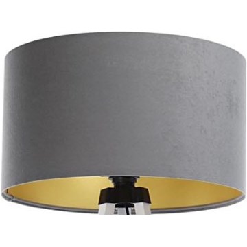 Lampshade for floor lamp STANDART E27 d. 45 cm grey/gold