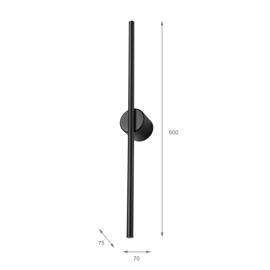 LANA LED Wall Light 7W/230V 4000K Black