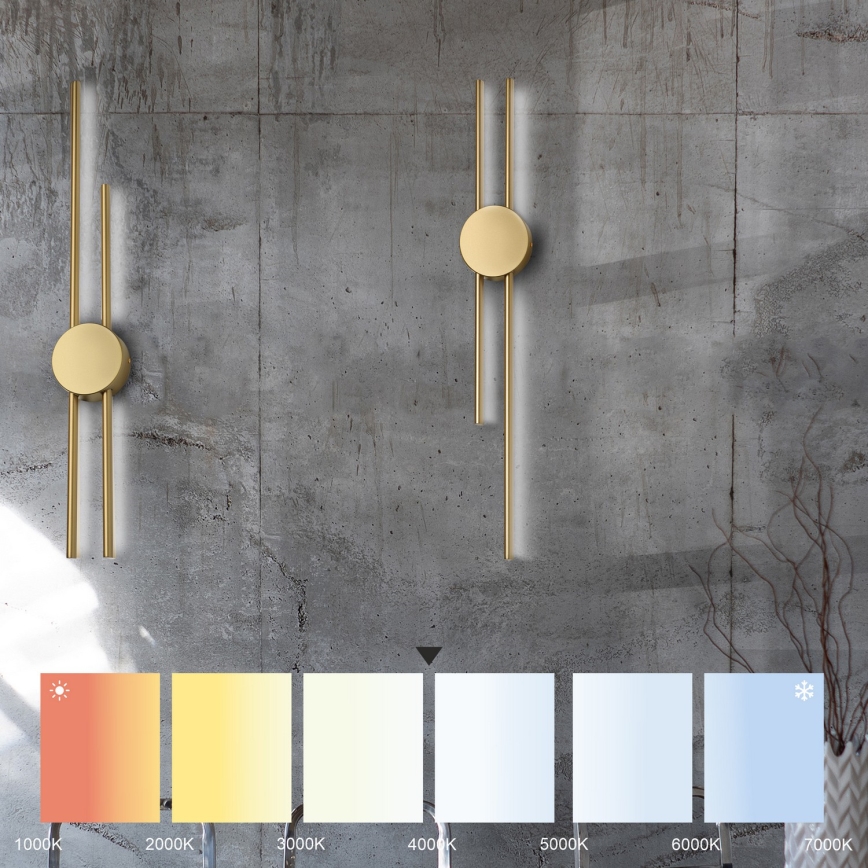 LANA LED Wall Light LED/15W/230V 4000K Matte Gold