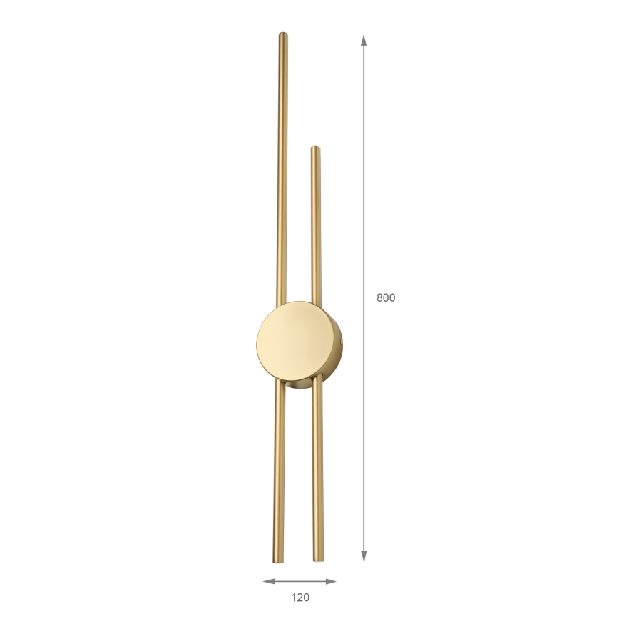 LANA LED Wall Light LED/15W/230V 4000K Matte Gold