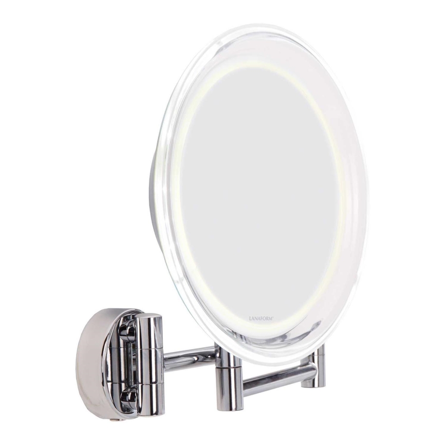 Lanaform - LED Wall-mounted Cosmetic Mirror WALL LED/4xAAA