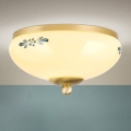 LANDHAUS ceiling light 1x E27/60W/230V Ø 21 cm brass/beige/blue