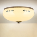 LANDHAUS ceiling light 3xE27/60W/230V Ø 35 cm bronze/beige/blue
