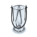Lantern FRAGIL 26 cm shiny chrome/black