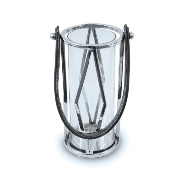 Lantern FRAGIL 26 cm shiny chrome/black