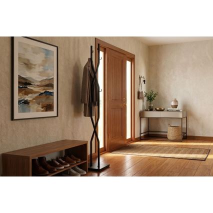 LARB Freestanding Coat Rack 180x40 cm, Black