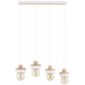 LARSO Cable Pendant 4xE27/15W/230V White/Beige