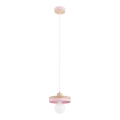 LARSO Cable Pendant Light 1xE27/15W/230V Pink/Beige