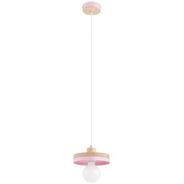 LARSO Cable Pendant Light 1xE27/15W/230V Pink/Beige