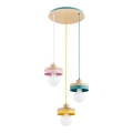 LARSO Cord-Hung Pendant Lamp, 3xE27/15W/230V, Multicolored
