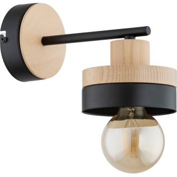 LARSO Wall Lamp 1xE27/15W/230V Black/Beige