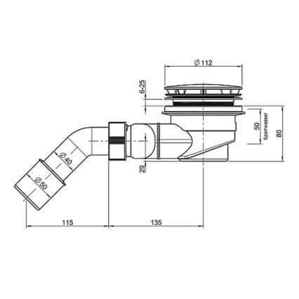 LAUFEN H2951270000001 - Siphon for SOLUTIONS shower tray plastic/white