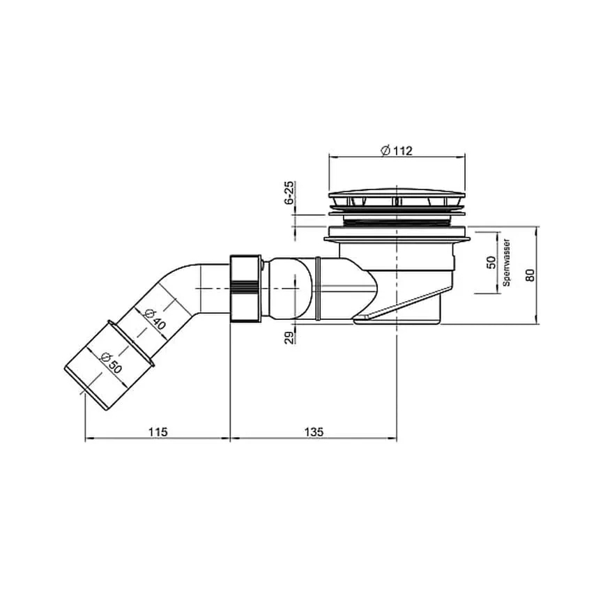 LAUFEN H2951270000001 - Siphon for SOLUTIONS shower tray plastic/white