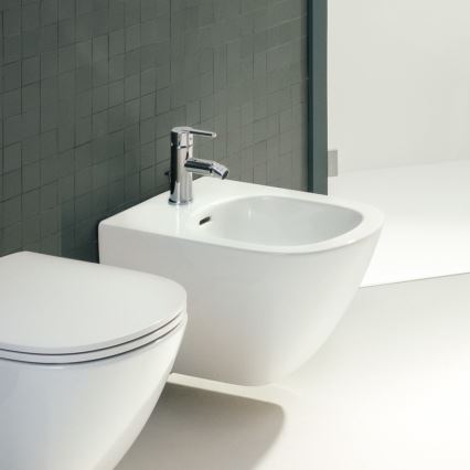 LAUFEN H3410810041141 - Bidet tap + waste with overflow LUA shiny chrome
