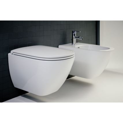 LAUFEN H8660800000001 - Wall-hung toilet LUA ceramic/white + toilet seat SoftClose LUA Duroplast/white