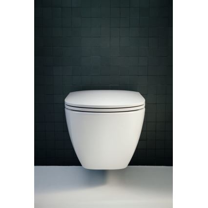 LAUFEN H8660800000001 - Wall-hung toilet LUA ceramic/white + toilet seat SoftClose LUA Duroplast/white