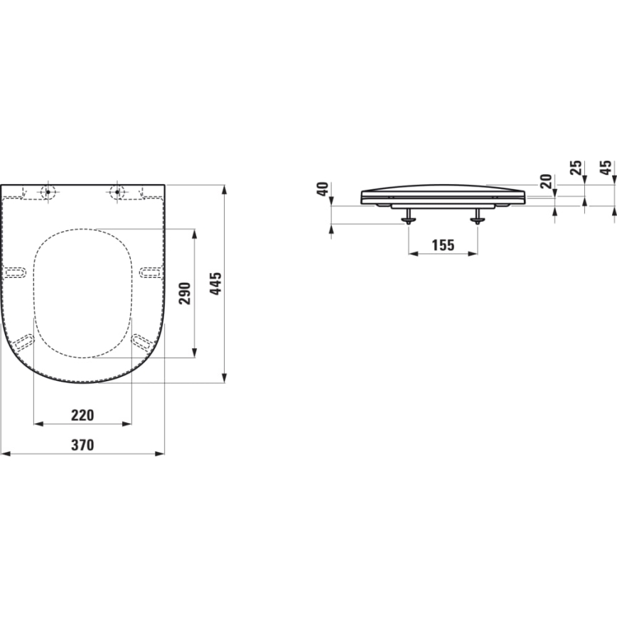 LAUFEN H8910830000001 - Toilet seat SoftClose LUA duroplast/white