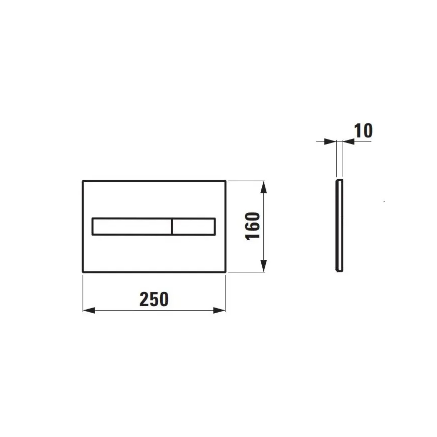 LAUFEN H8956610000001 - DUAL LIS Dual-Flush Plate, White