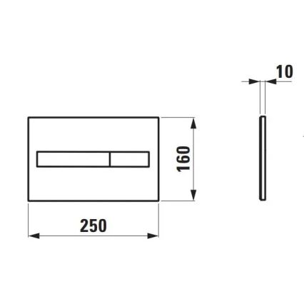 LAUFEN H8956610000001 - DUAL LIS Flush Button, White