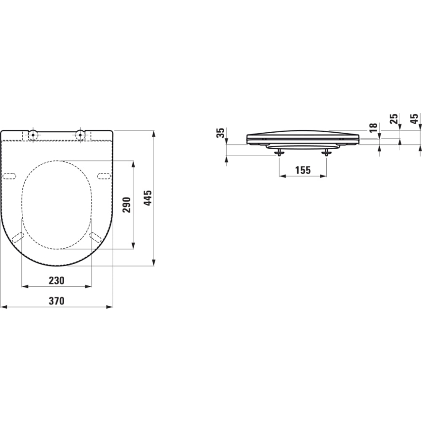 LAUFEN H8989650000001 - PRO Toilet Seat, Duroplast/White