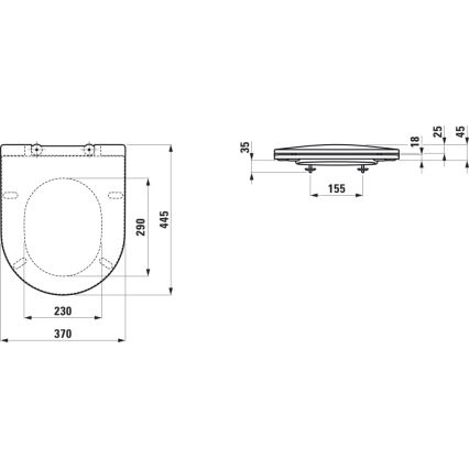 LAUFEN H8989660000001 - Toilet seat SoftClose PRO duroplast/white