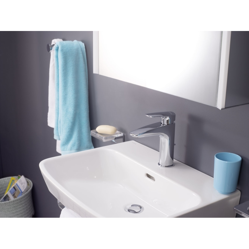 LAUFEN HF500701100000 - Basin tap + waste with overflow LAURIN 16,2 cm shiny chrome